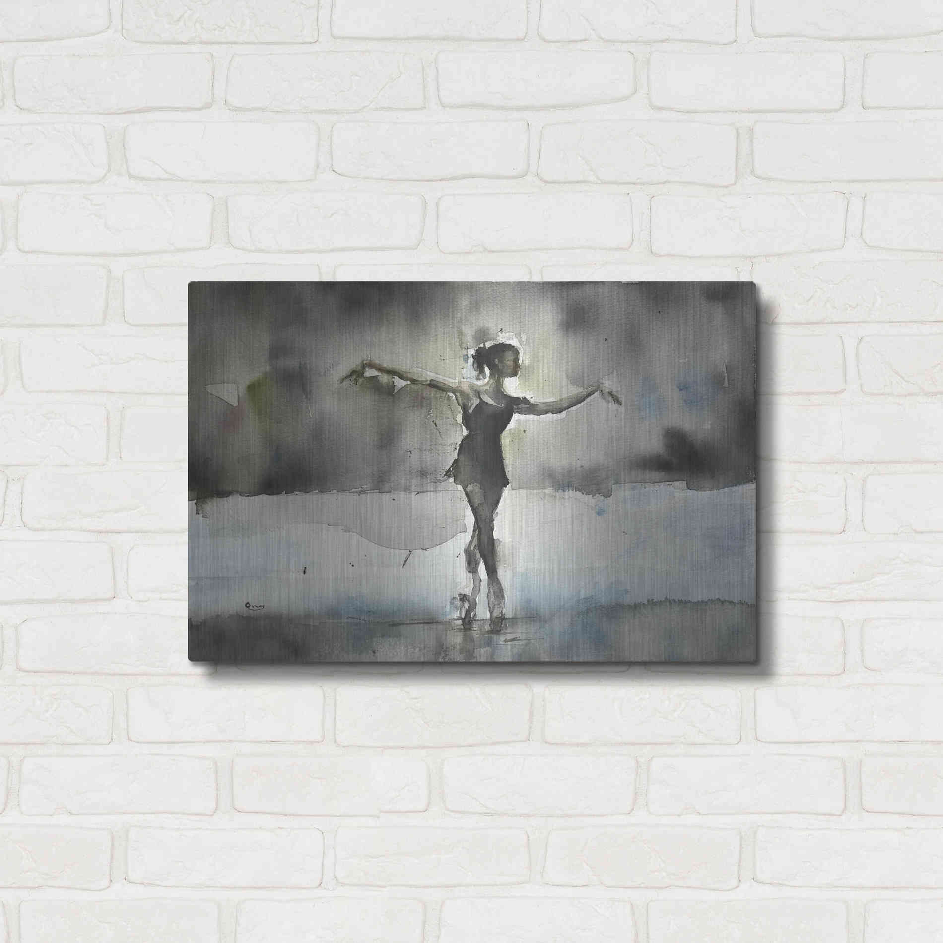 Luxe Metal Art 'Practice' by Oscar Alvarez Pardo, Metal Wall Art,24x16