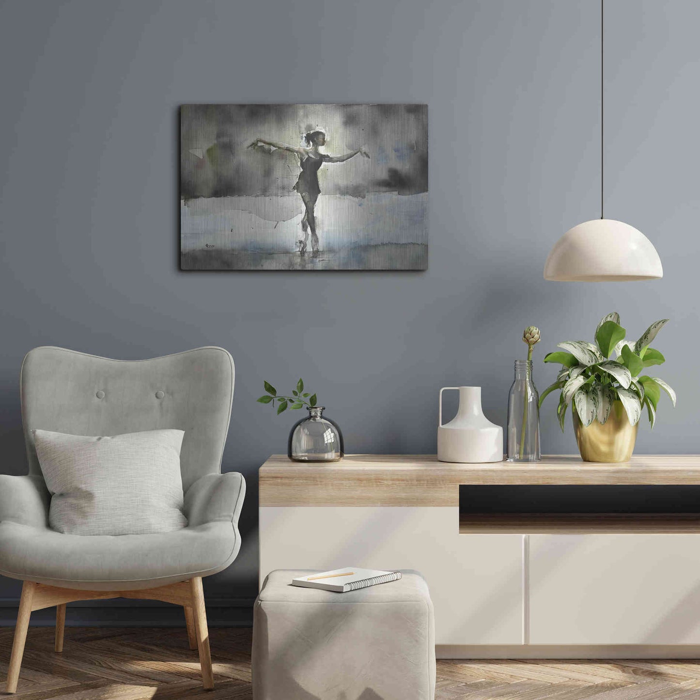 Luxe Metal Art 'Practice' by Oscar Alvarez Pardo, Metal Wall Art,24x16