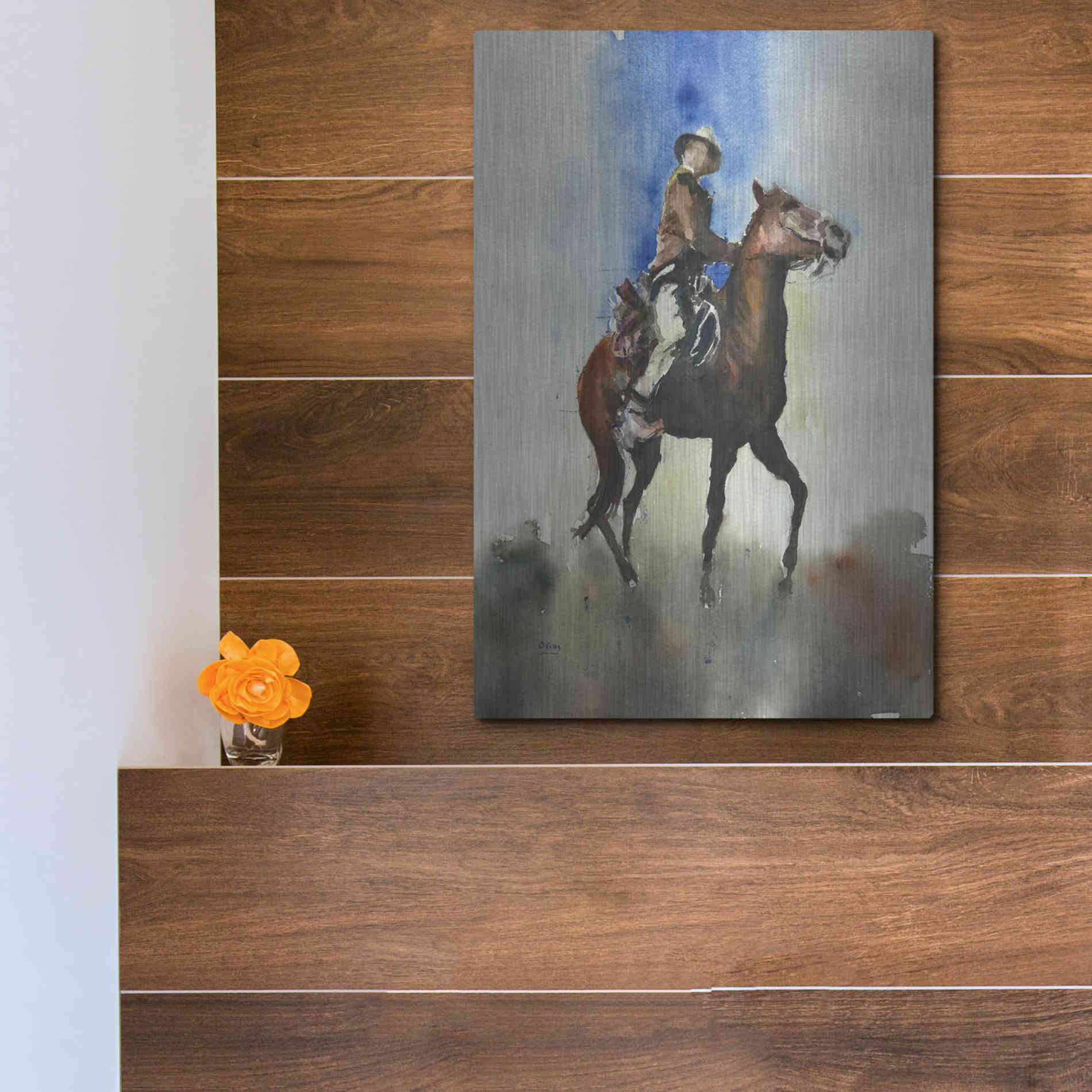 Luxe Metal Art 'Display' by Oscar Alvarez Pardo, Metal Wall Art,12x16