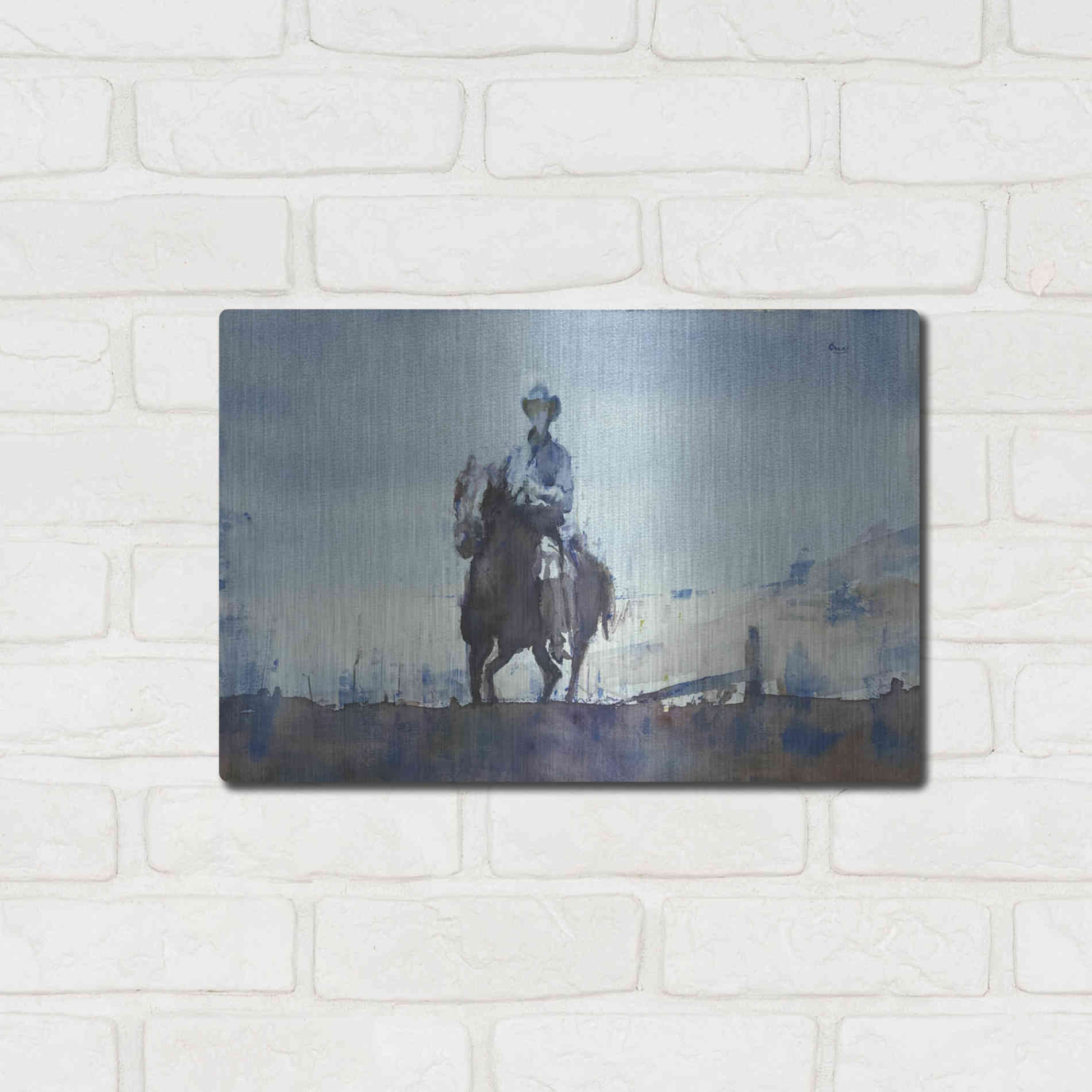 Luxe Metal Art 'Trail' by Oscar Alvarez Pardo, Metal Wall Art,16x12