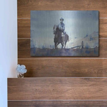 Luxe Metal Art 'Trail' by Oscar Alvarez Pardo, Metal Wall Art,16x12