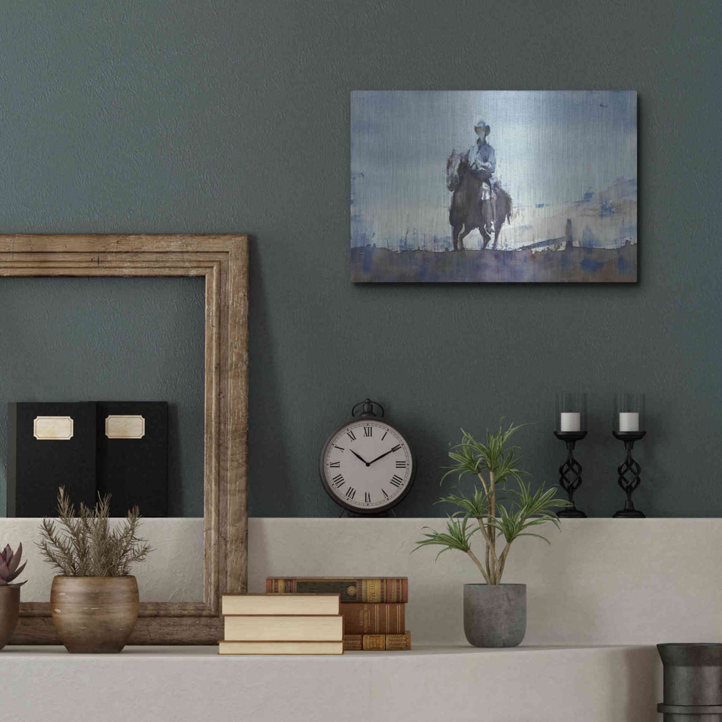 Luxe Metal Art 'Trail' by Oscar Alvarez Pardo, Metal Wall Art,16x12