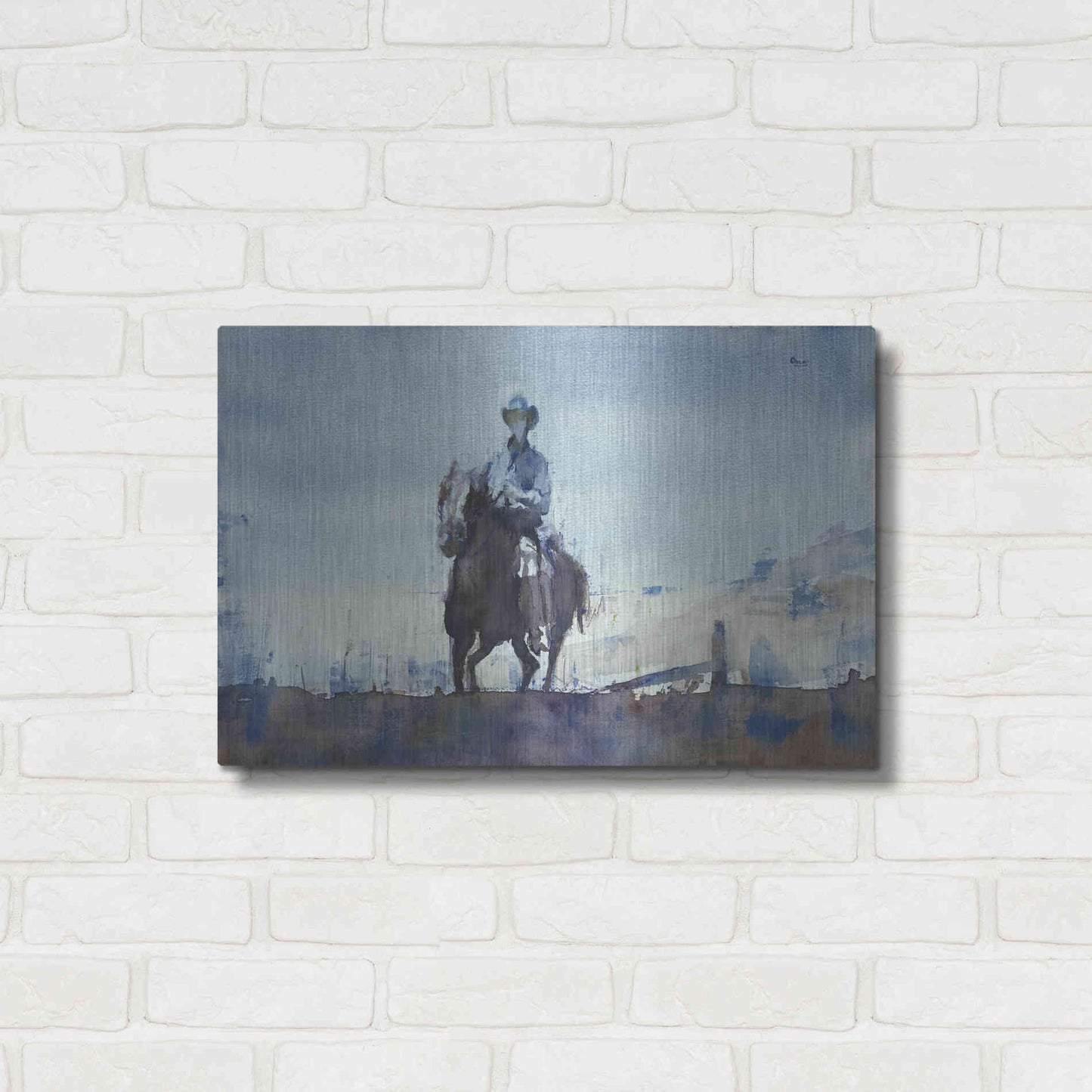 Luxe Metal Art 'Trail' by Oscar Alvarez Pardo, Metal Wall Art,24x16