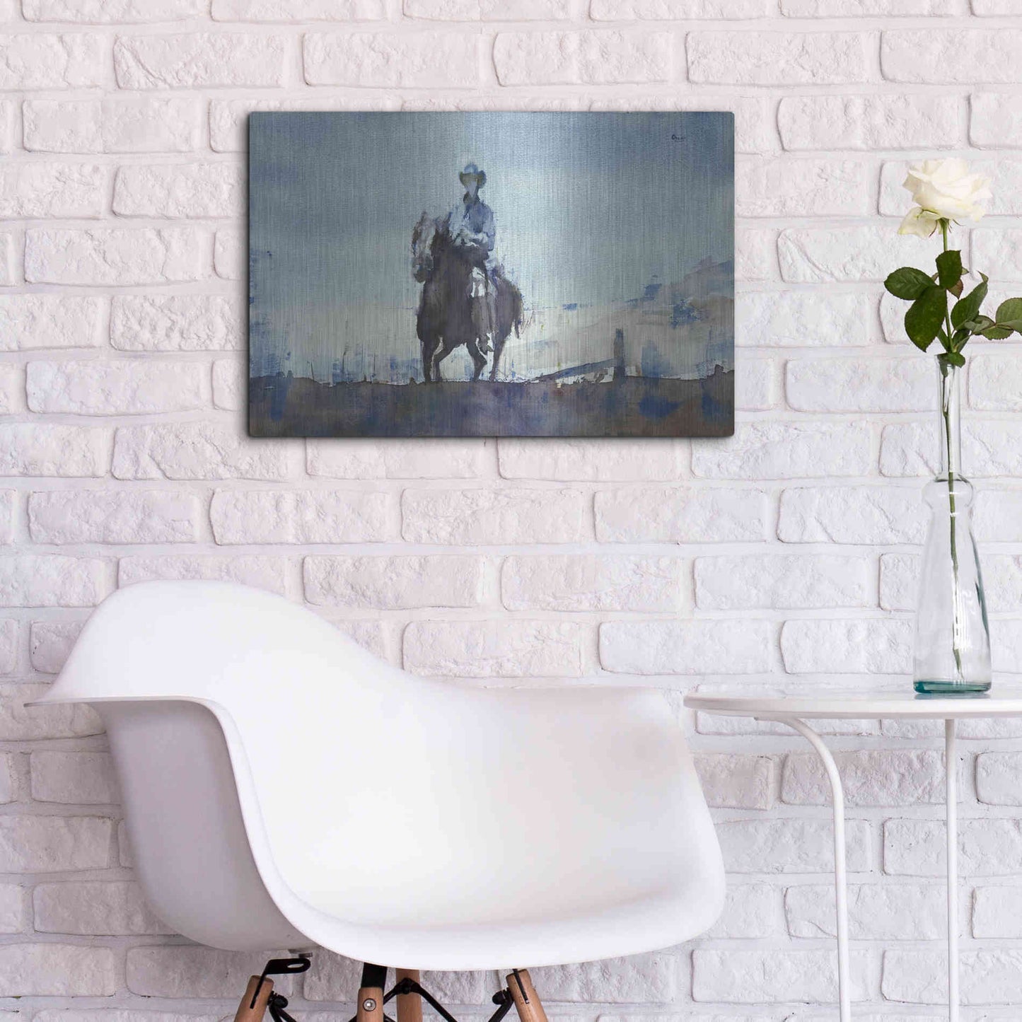 Luxe Metal Art 'Trail' by Oscar Alvarez Pardo, Metal Wall Art,24x16