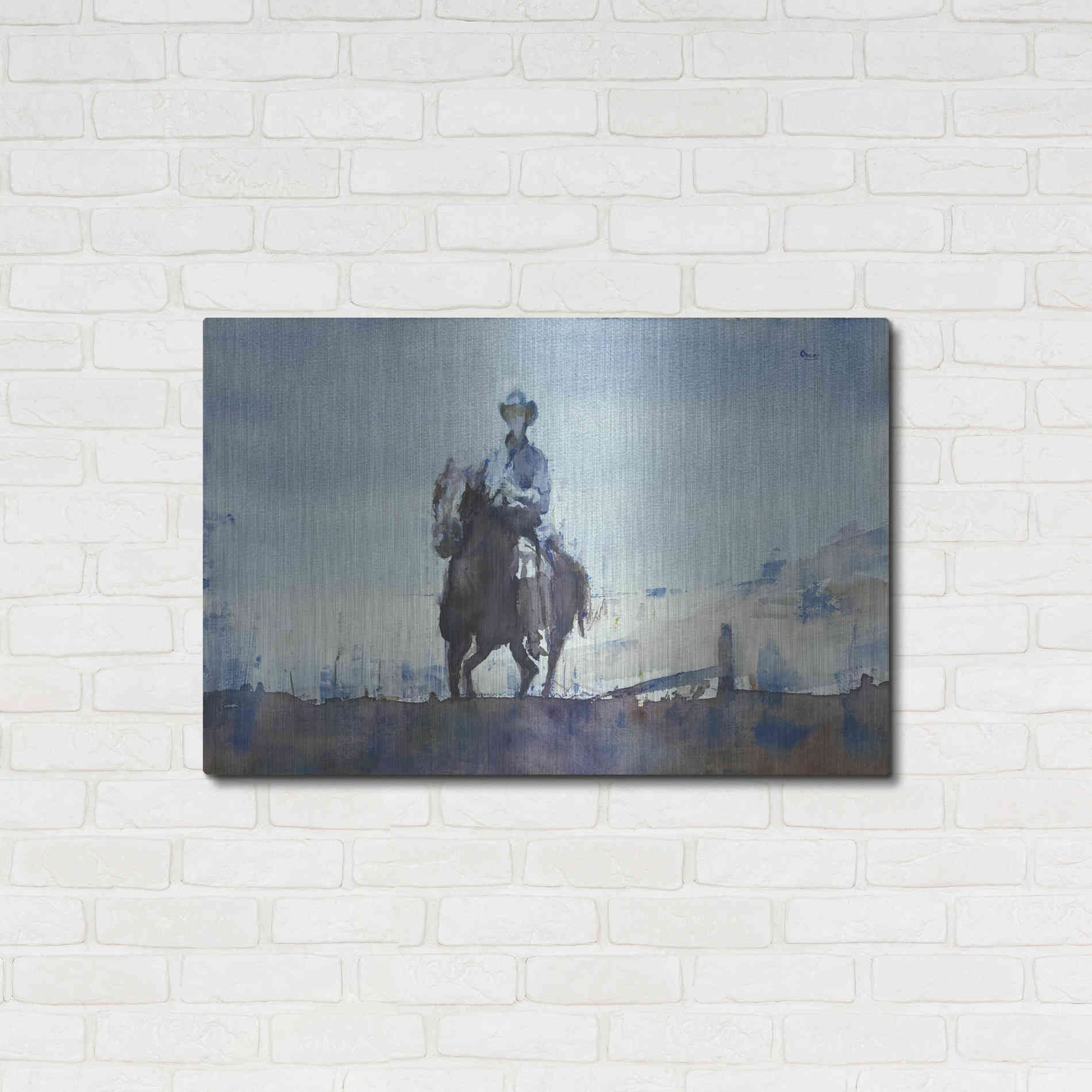 Luxe Metal Art 'Trail' by Oscar Alvarez Pardo, Metal Wall Art,36x24