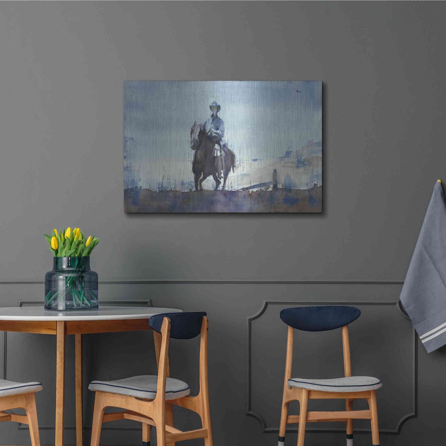 Luxe Metal Art 'Trail' by Oscar Alvarez Pardo, Metal Wall Art,36x24