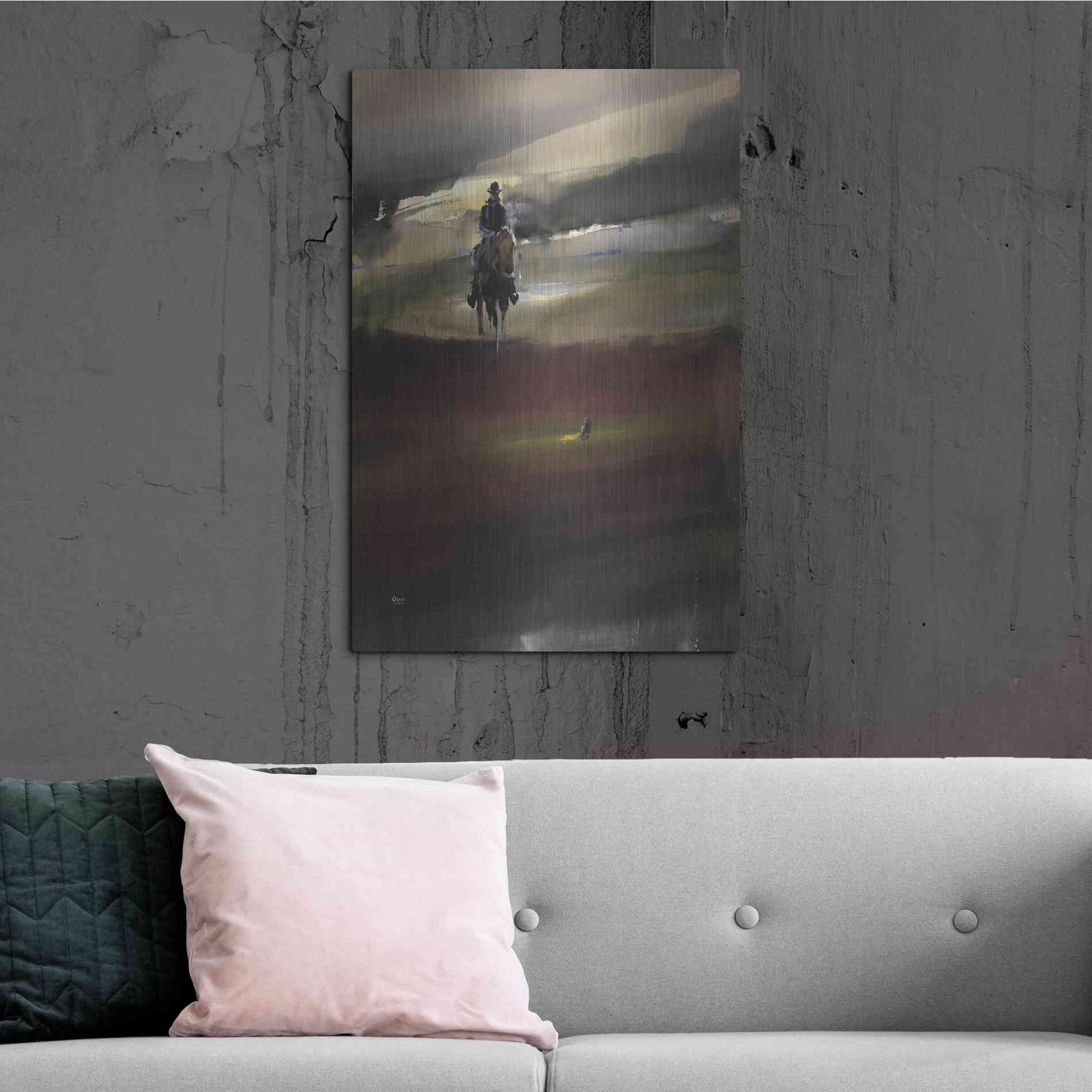 Luxe Metal Art 'Incoming Storm' by Oscar Alvarez Pardo, Metal Wall Art,24x36