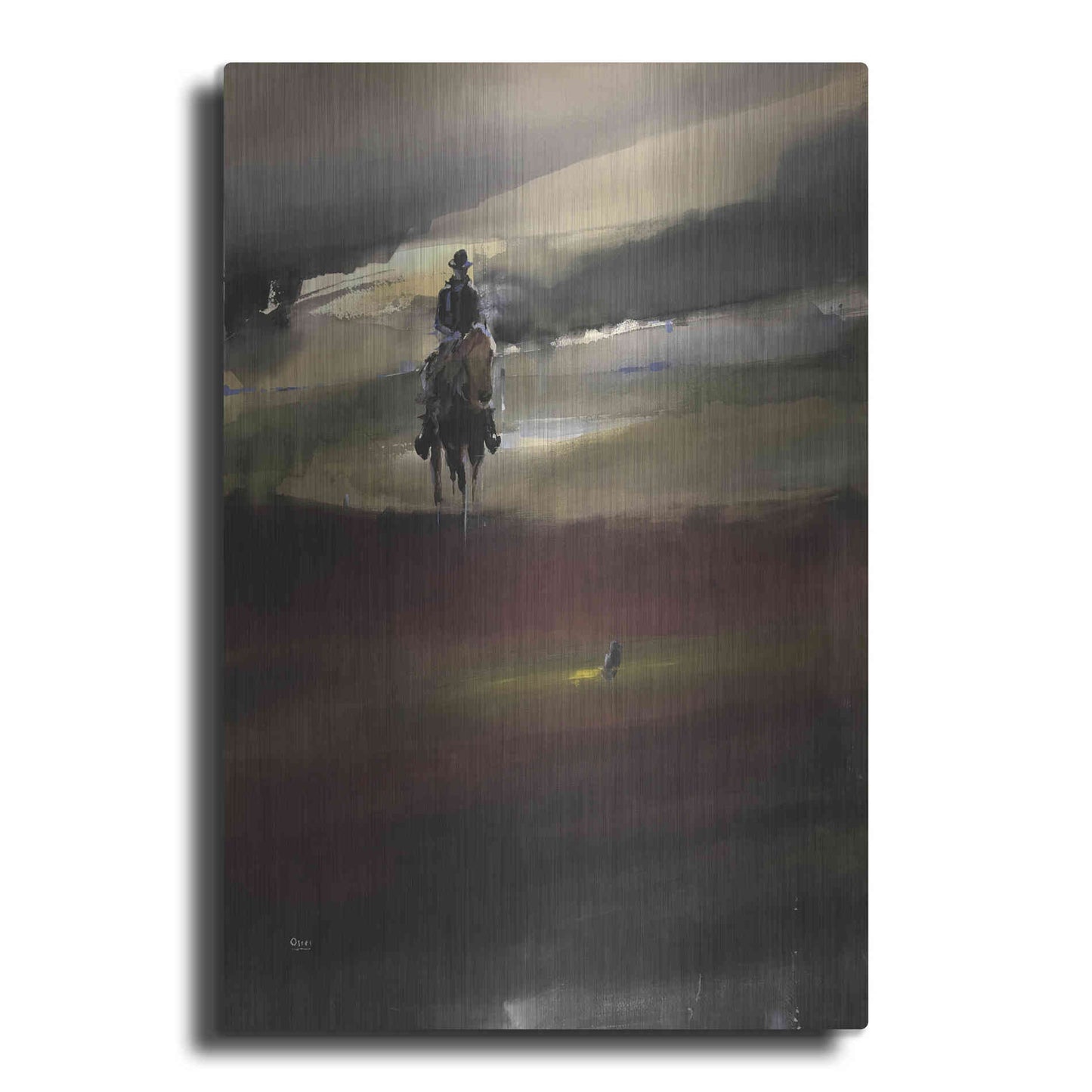 Luxe Metal Art 'Incoming Storm' by Oscar Alvarez Pardo, Metal Wall Art