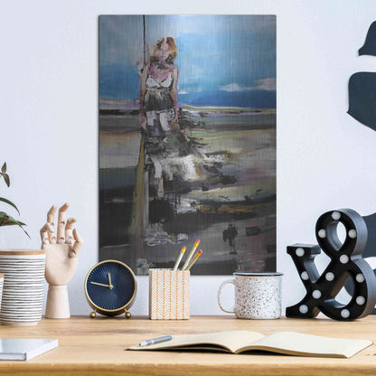 Luxe Metal Art 'By The Sea' by Oscar Alvarez Pardo, Metal Wall Art,12x16