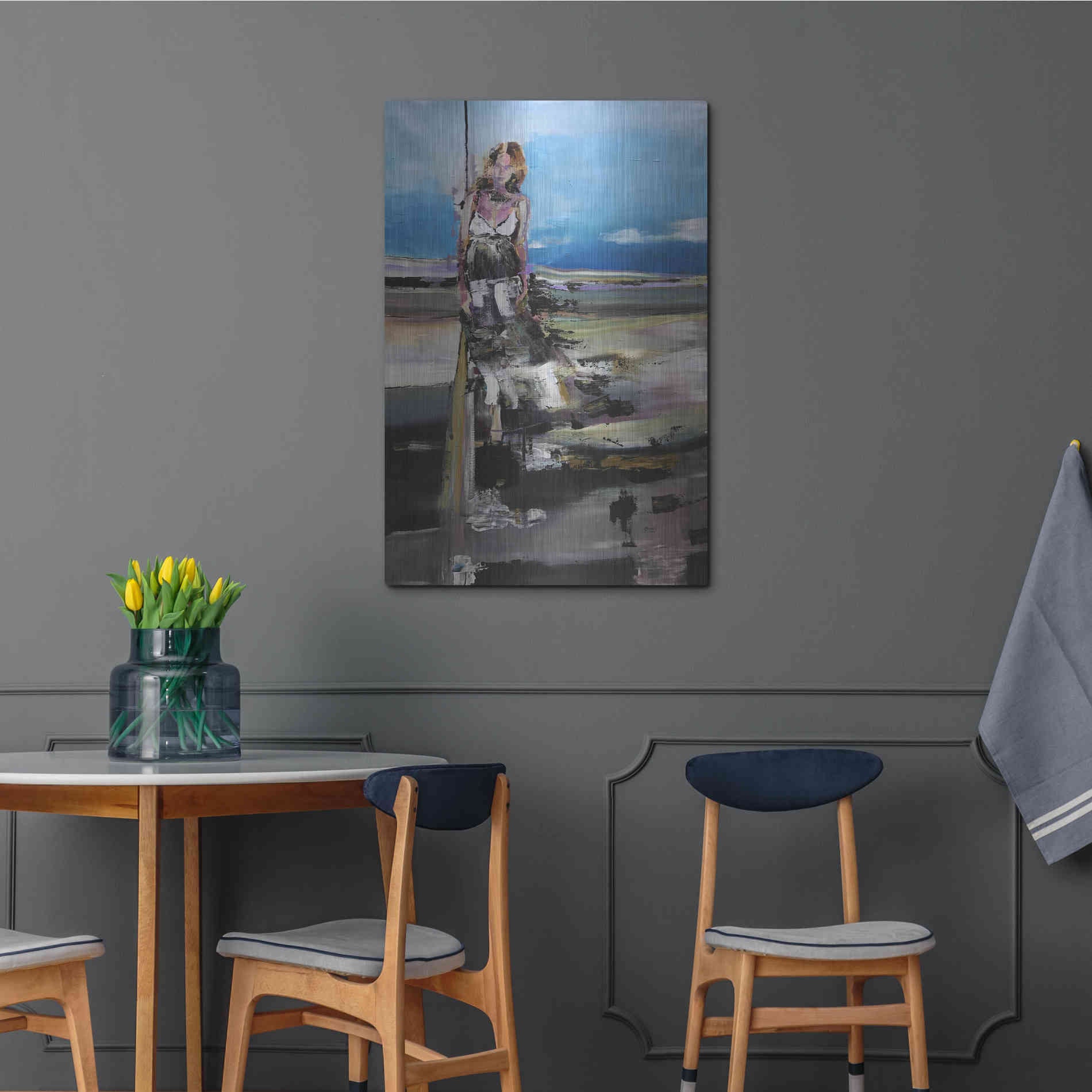 Luxe Metal Art 'By The Sea' by Oscar Alvarez Pardo, Metal Wall Art,24x36