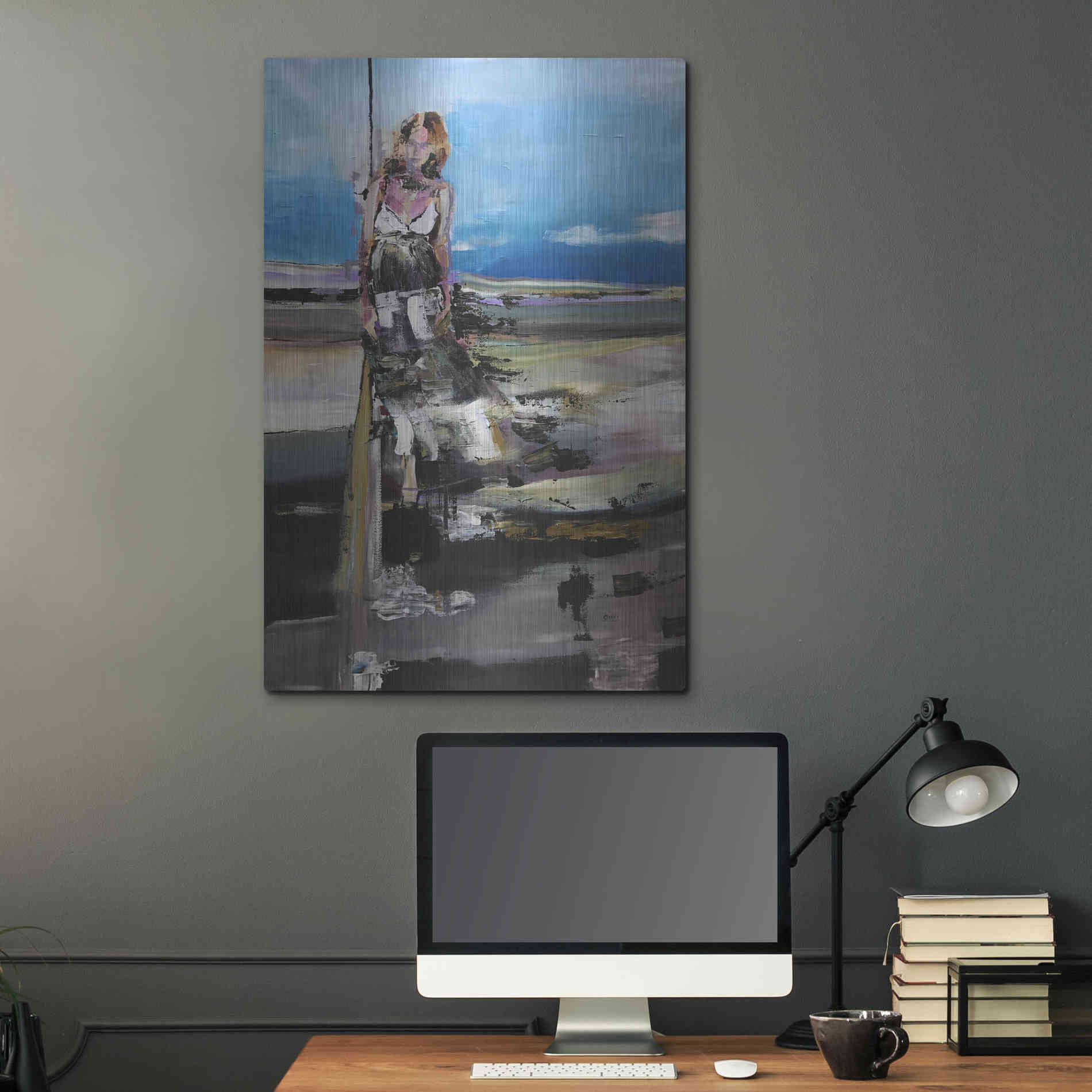 Luxe Metal Art 'By The Sea' by Oscar Alvarez Pardo, Metal Wall Art,24x36