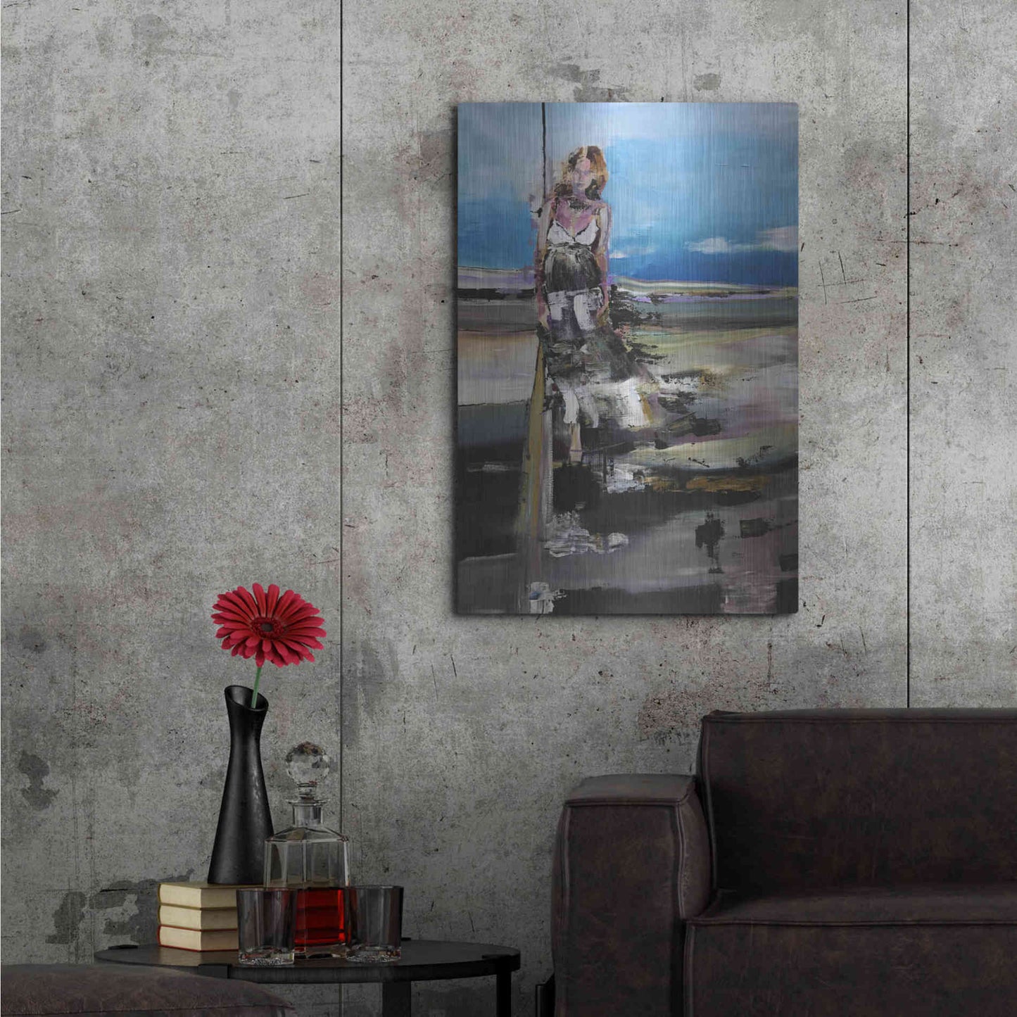 Luxe Metal Art 'By The Sea' by Oscar Alvarez Pardo, Metal Wall Art,24x36