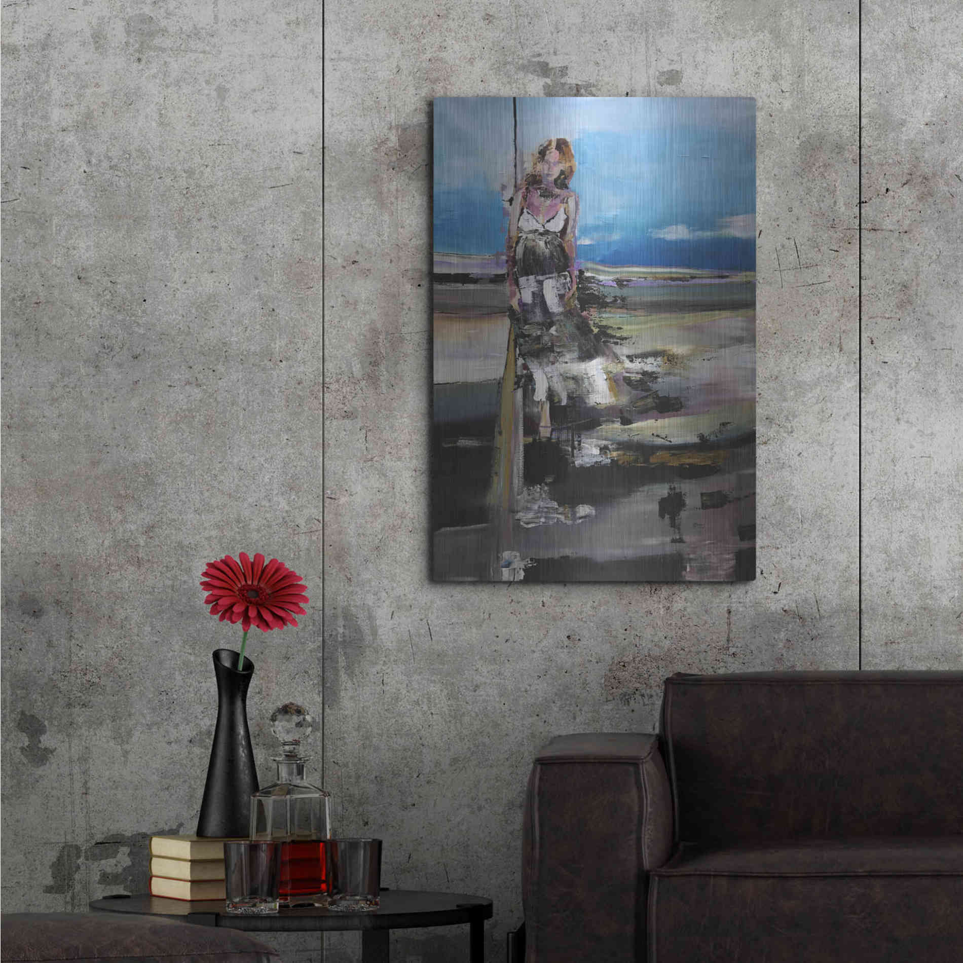 Luxe Metal Art 'By The Sea' by Oscar Alvarez Pardo, Metal Wall Art,24x36