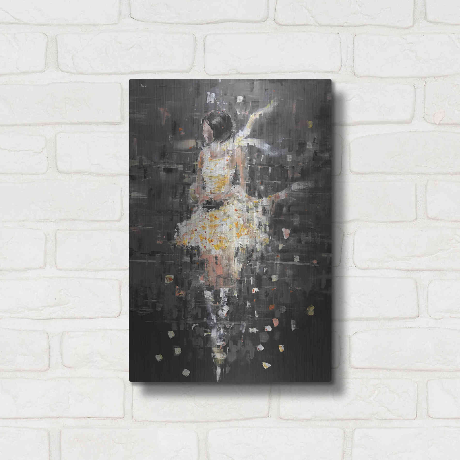 Luxe Metal Art 'She's Glowing' by Oscar Alvarez Pardo, Metal Wall Art,12x16