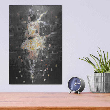 Luxe Metal Art 'She's Glowing' by Oscar Alvarez Pardo, Metal Wall Art,12x16