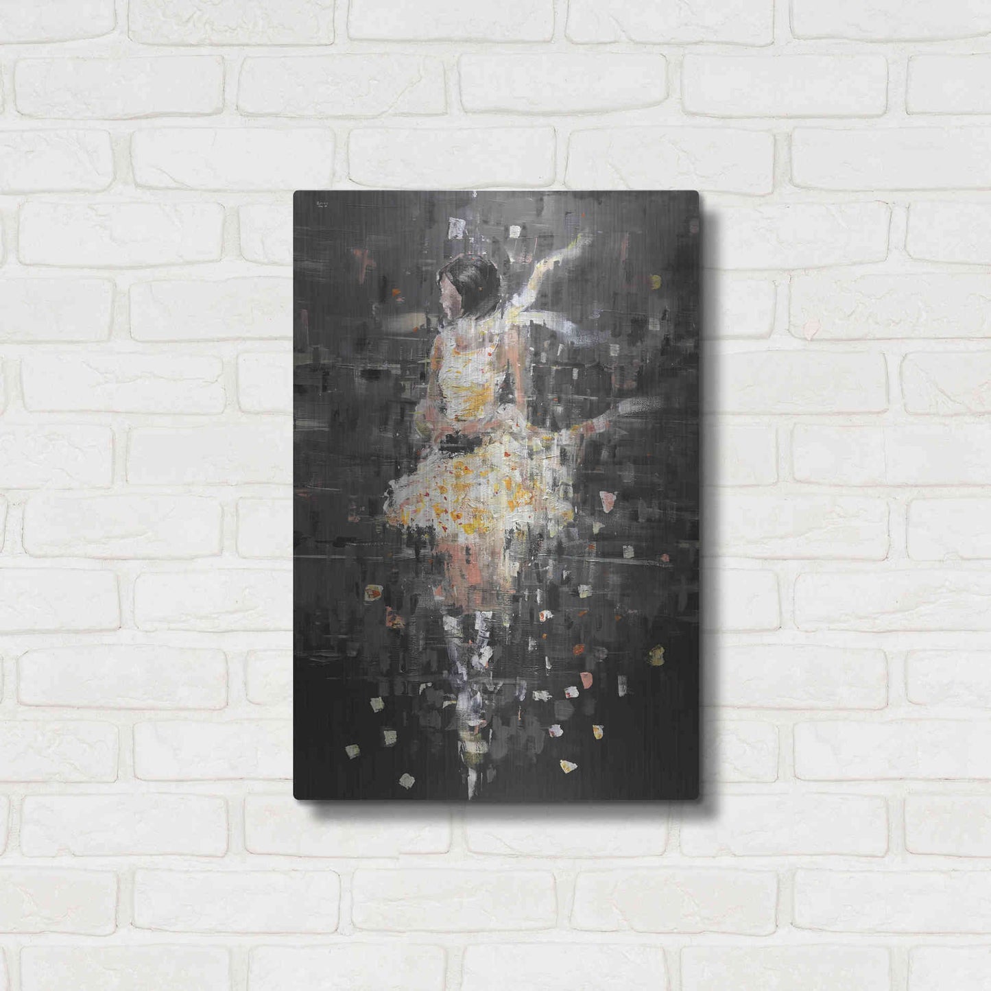 Luxe Metal Art 'She's Glowing' by Oscar Alvarez Pardo, Metal Wall Art,16x24