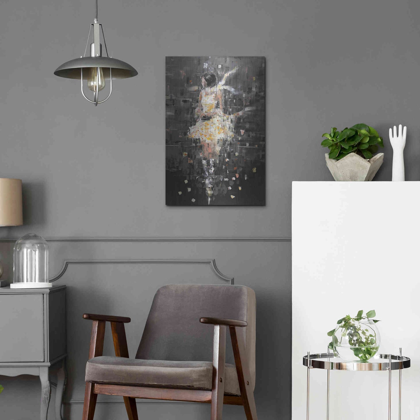 Luxe Metal Art 'She's Glowing' by Oscar Alvarez Pardo, Metal Wall Art,16x24
