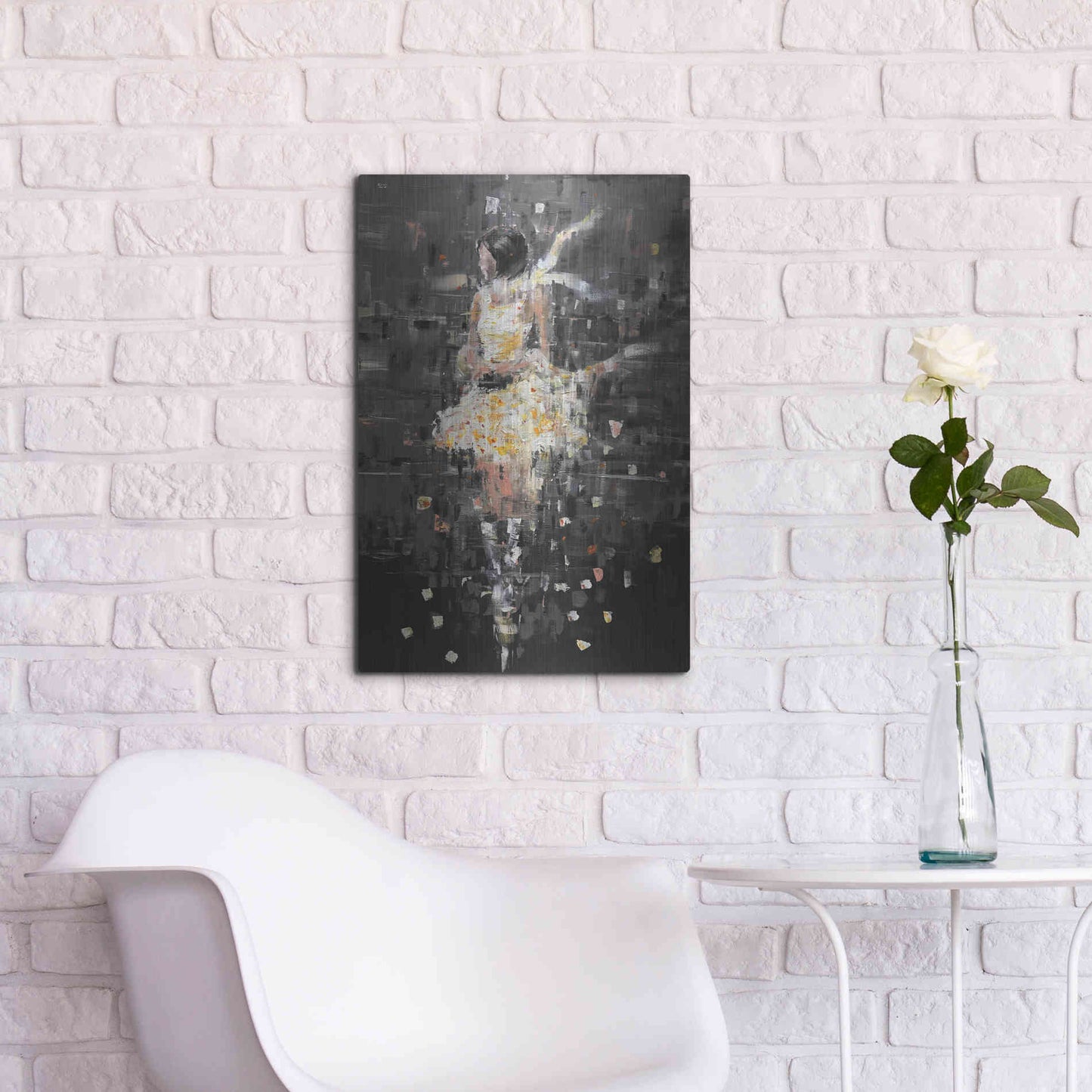 Luxe Metal Art 'She's Glowing' by Oscar Alvarez Pardo, Metal Wall Art,16x24