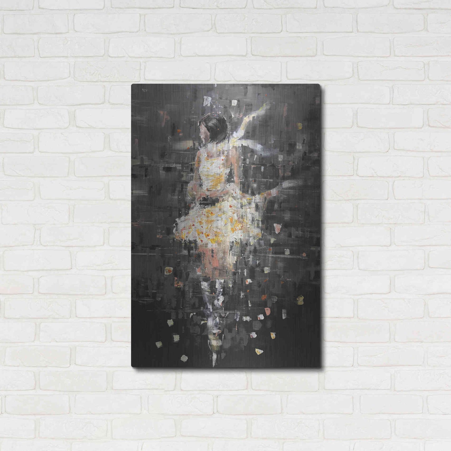 Luxe Metal Art 'She's Glowing' by Oscar Alvarez Pardo, Metal Wall Art,24x36