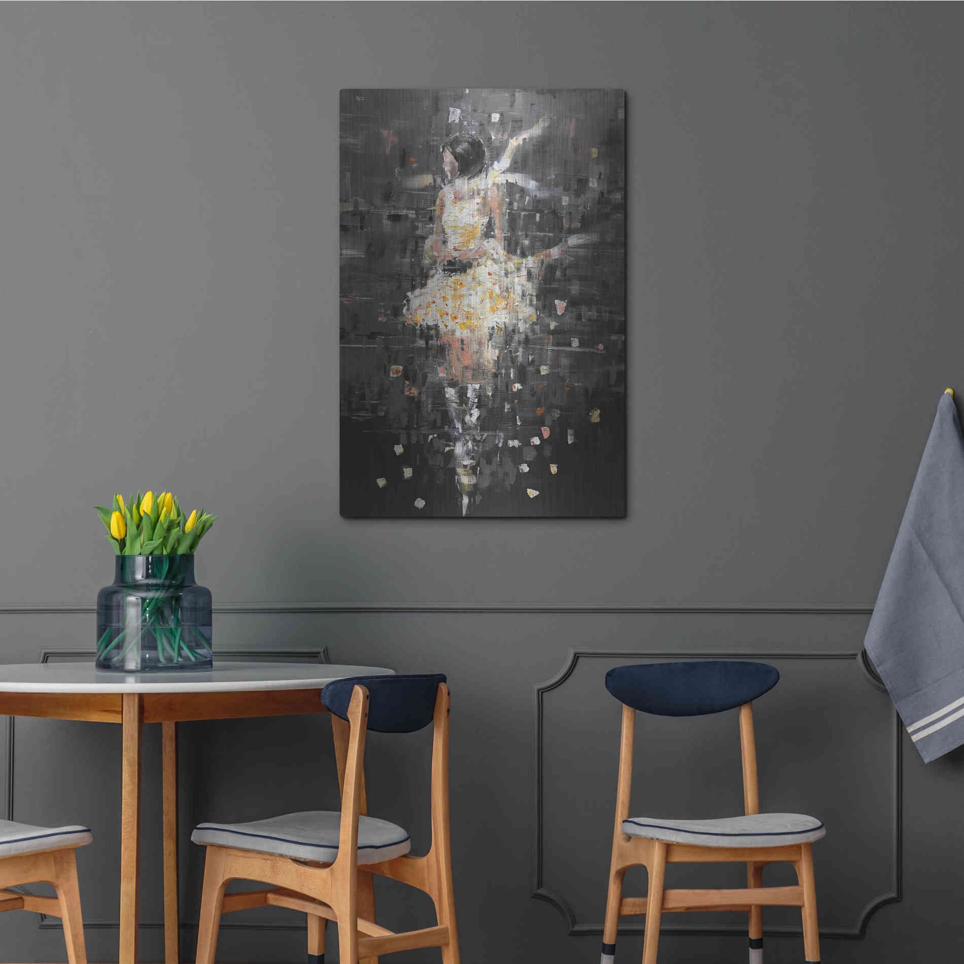 Luxe Metal Art 'She's Glowing' by Oscar Alvarez Pardo, Metal Wall Art,24x36