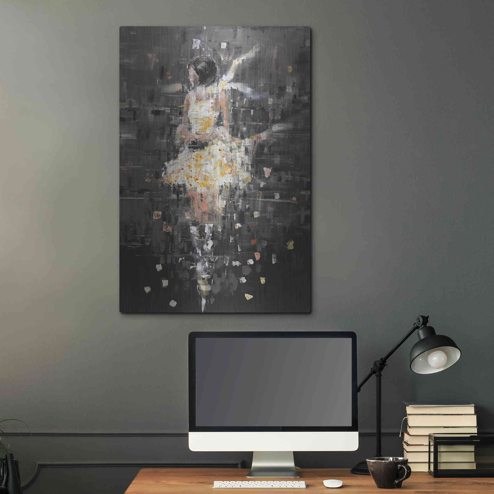 Luxe Metal Art 'She's Glowing' by Oscar Alvarez Pardo, Metal Wall Art,24x36