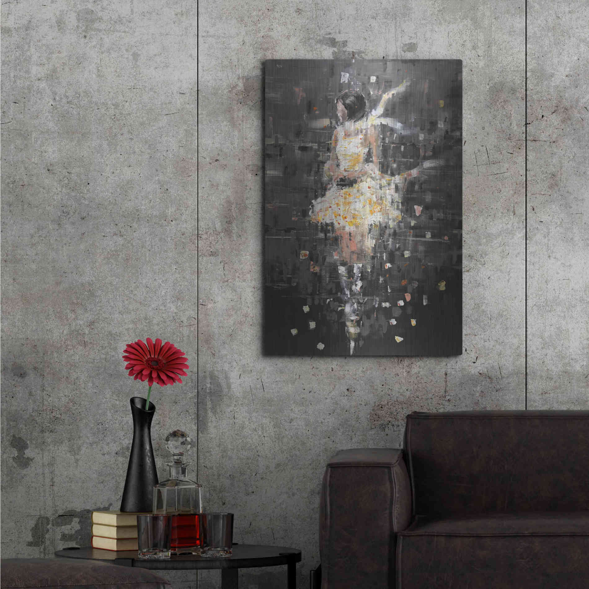 Luxe Metal Art 'She's Glowing' by Oscar Alvarez Pardo, Metal Wall Art,24x36