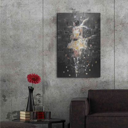 Luxe Metal Art 'She's Glowing' by Oscar Alvarez Pardo, Metal Wall Art,24x36