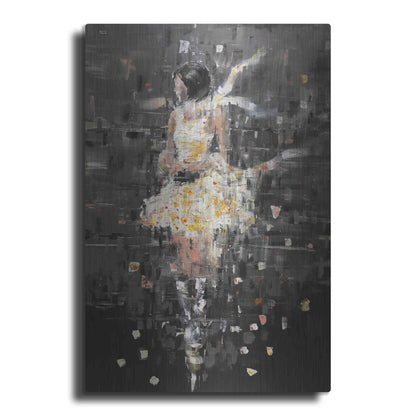Luxe Metal Art 'She's Glowing' by Oscar Alvarez Pardo, Metal Wall Art