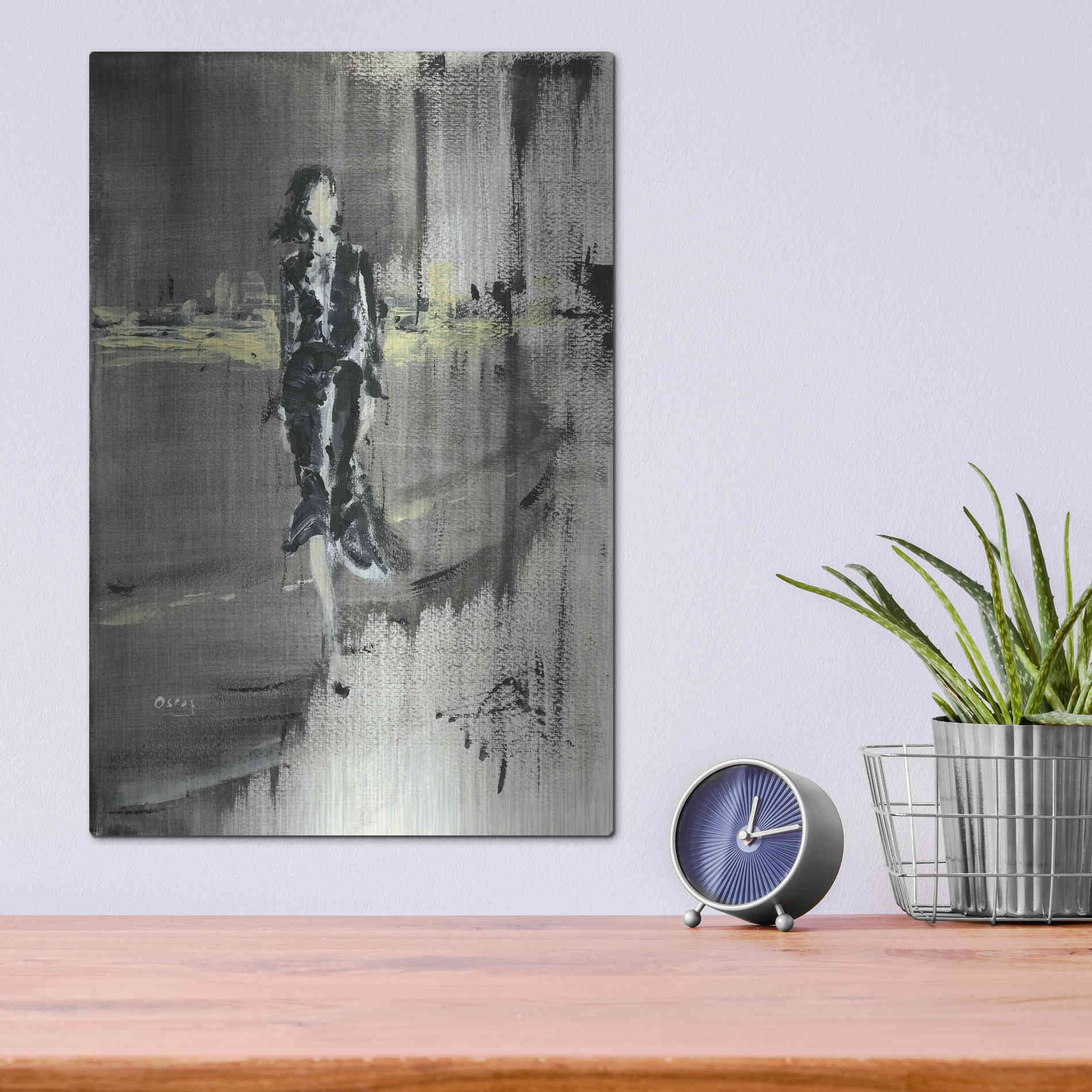 Luxe Metal Art 'Unexpessed' by Oscar Alvarez Pardo, Metal Wall Art,12x16