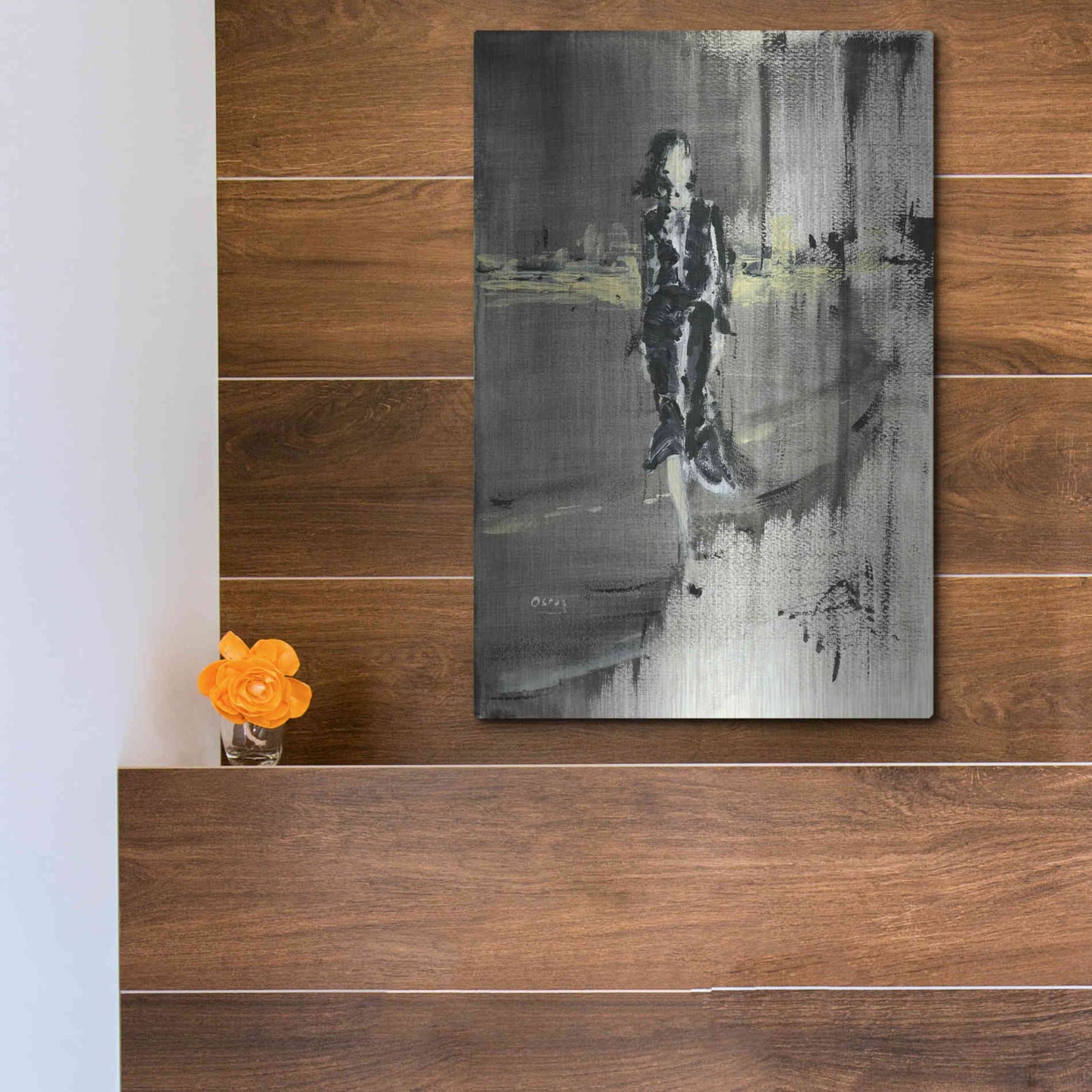 Luxe Metal Art 'Unexpessed' by Oscar Alvarez Pardo, Metal Wall Art,12x16