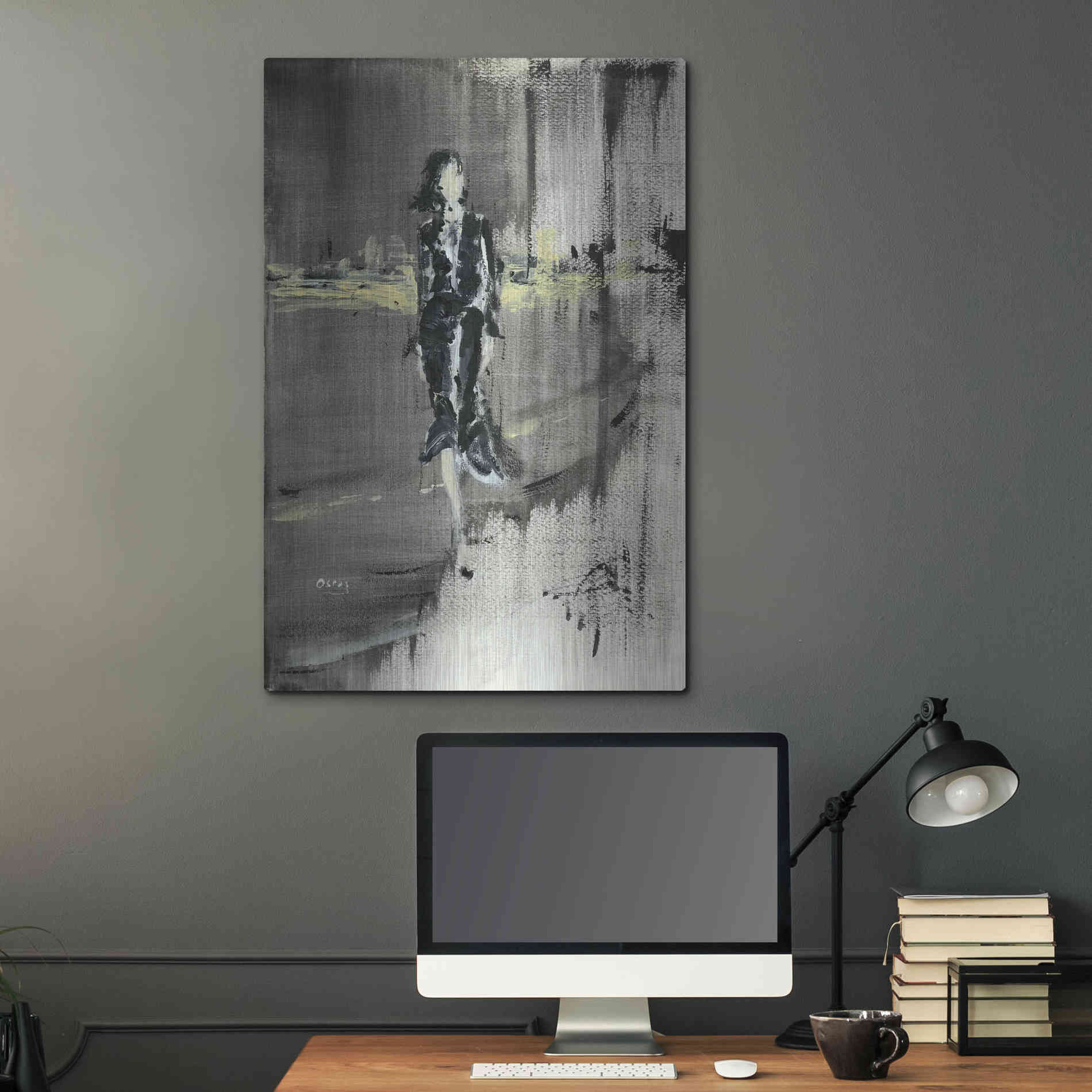 Luxe Metal Art 'Unexpessed' by Oscar Alvarez Pardo, Metal Wall Art,24x36