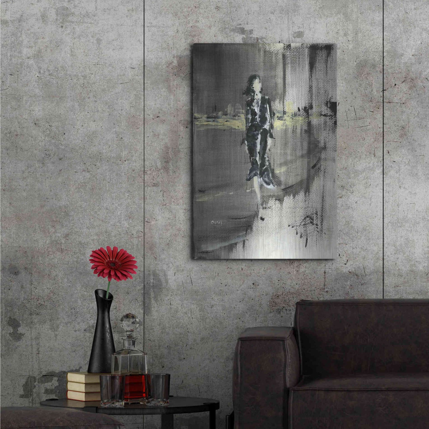 Luxe Metal Art 'Unexpessed' by Oscar Alvarez Pardo, Metal Wall Art,24x36