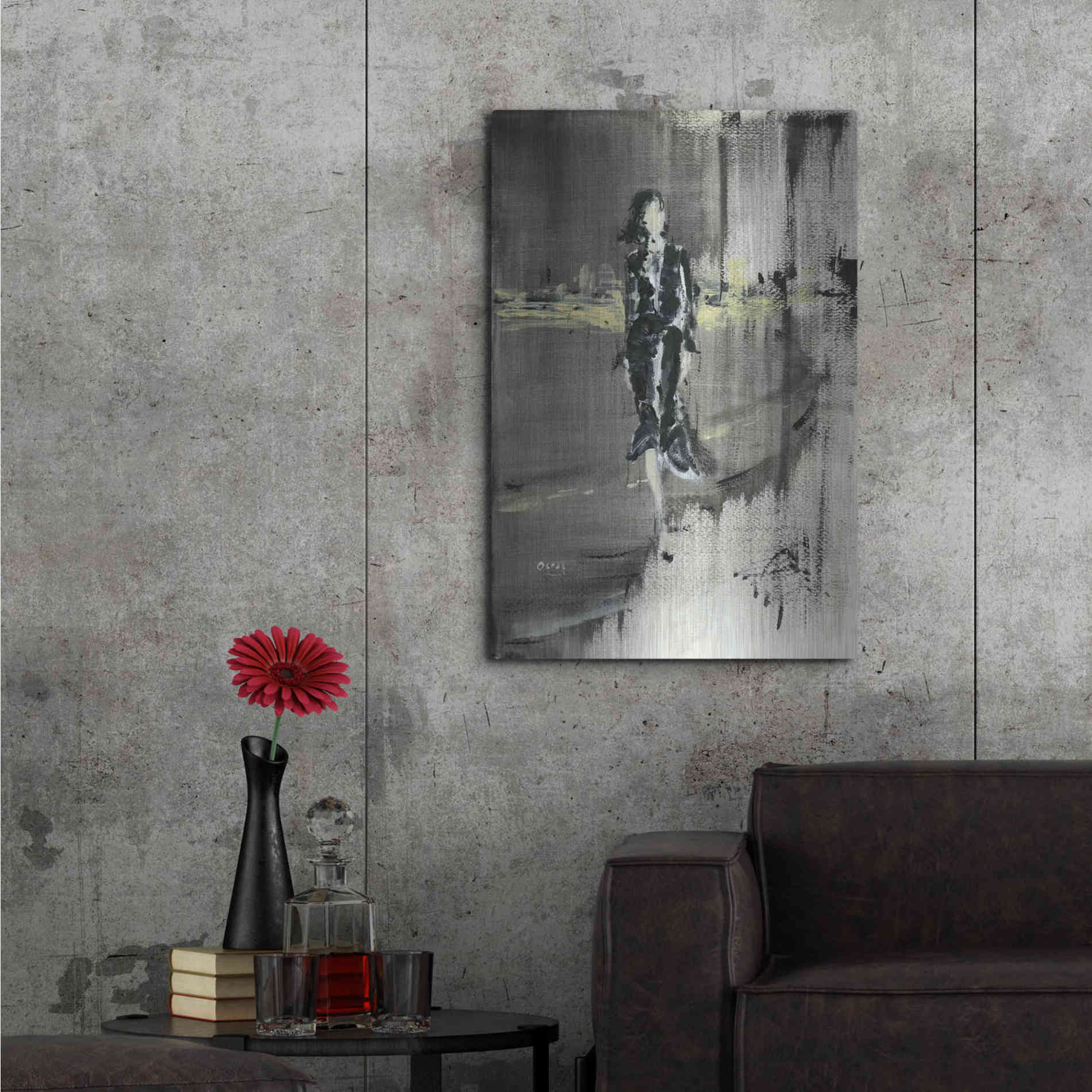 Luxe Metal Art 'Unexpessed' by Oscar Alvarez Pardo, Metal Wall Art,24x36