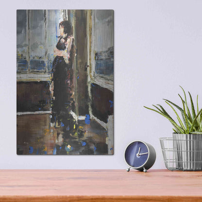 Luxe Metal Art 'At The Corner' by Oscar Alvarez Pardo, Metal Wall Art,12x16