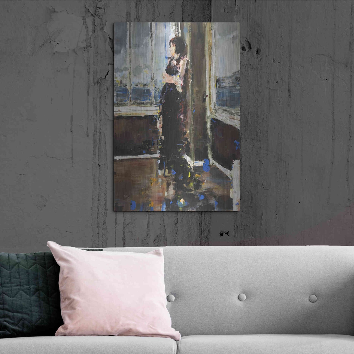 Luxe Metal Art 'At The Corner' by Oscar Alvarez Pardo, Metal Wall Art,24x36