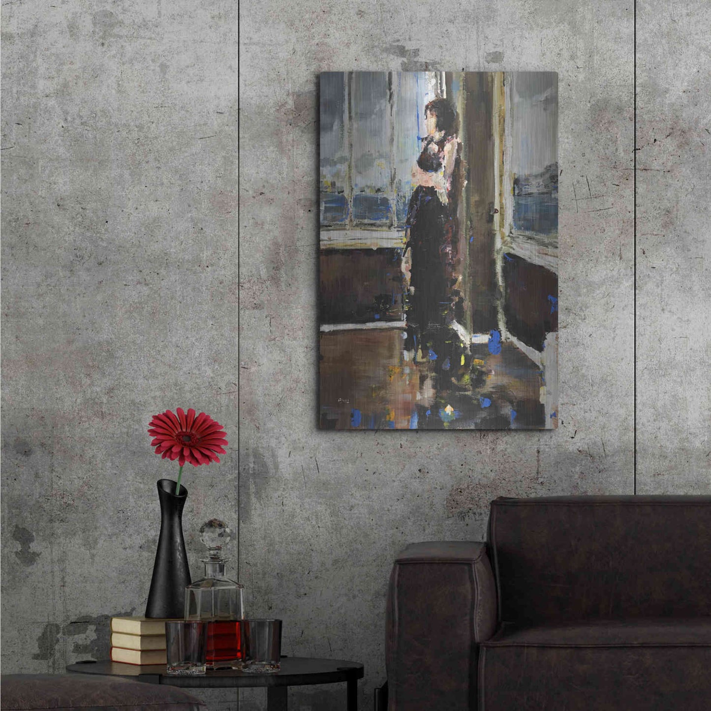 Luxe Metal Art 'At The Corner' by Oscar Alvarez Pardo, Metal Wall Art,24x36