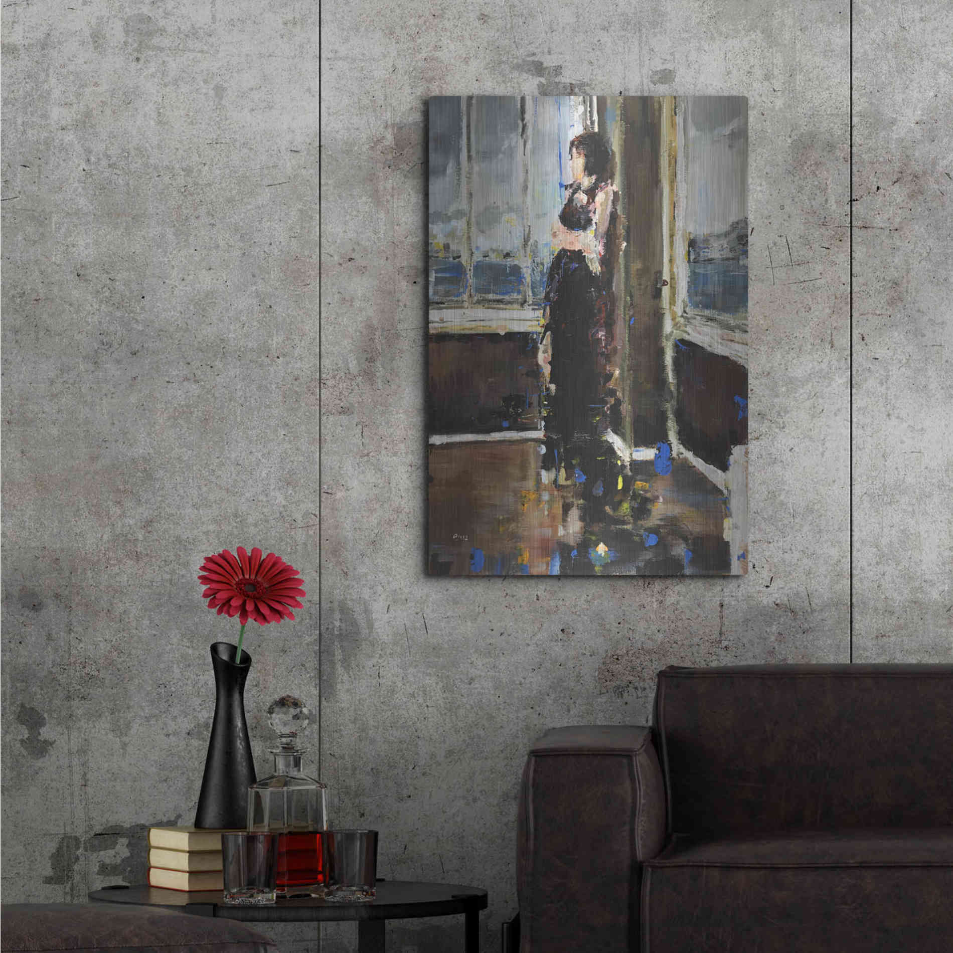 Luxe Metal Art 'At The Corner' by Oscar Alvarez Pardo, Metal Wall Art,24x36