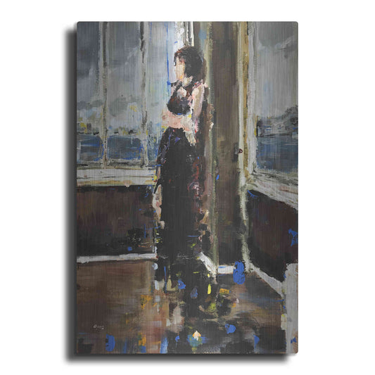 Luxe Metal Art 'At The Corner' by Oscar Alvarez Pardo, Metal Wall Art