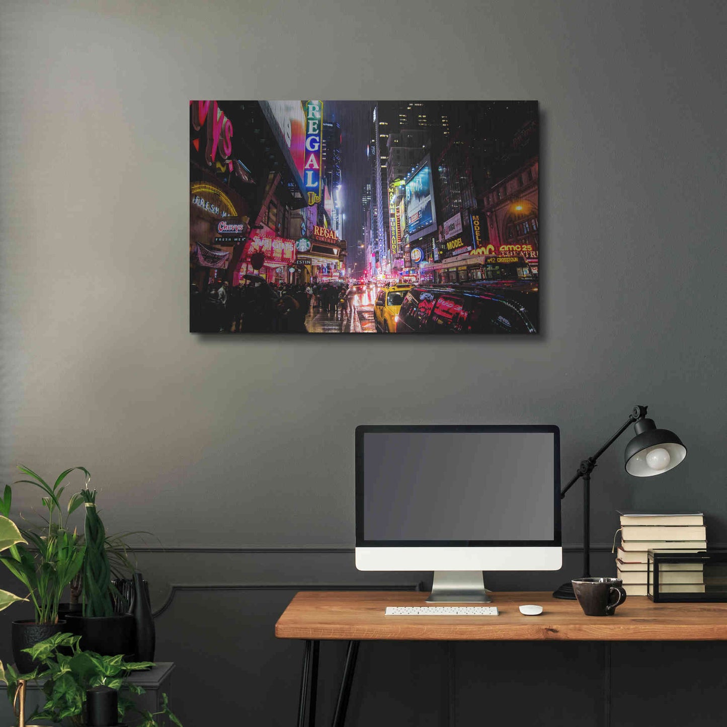 Luxe Metal Art 'Neon New York City' by Nicklas Gustafsson, Metal Wall Art,36x24