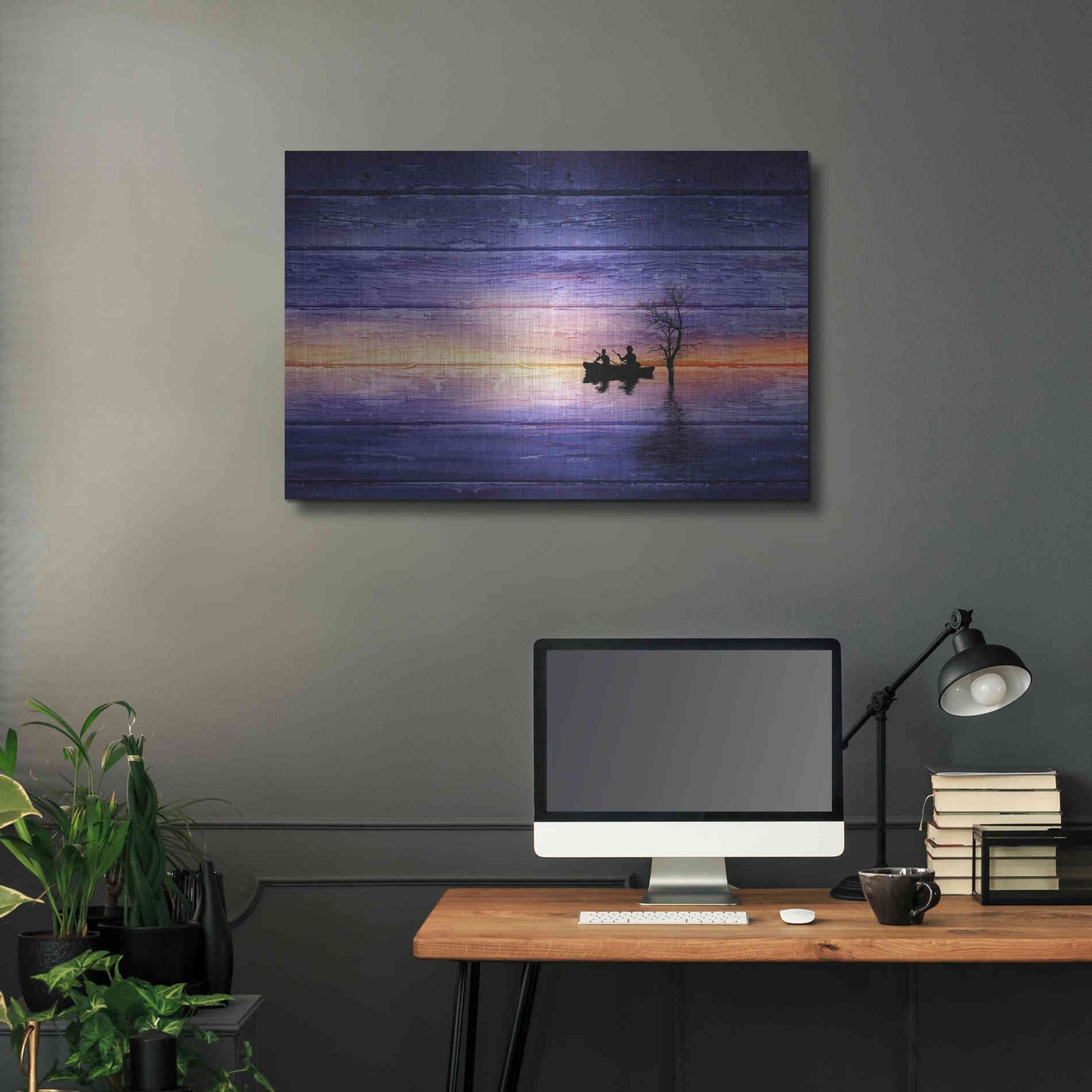 Luxe Metal Art 'Wood Series: Cruise', Metal Wall Art,36x24