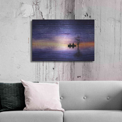 Luxe Metal Art 'Wood Series: Cruise', Metal Wall Art,36x24