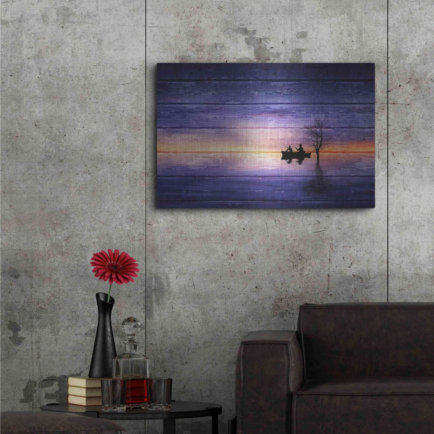 Luxe Metal Art 'Wood Series: Cruise', Metal Wall Art,36x24