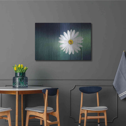 Luxe Metal Art 'Wood Series: A Daisy', Metal Wall Art,36x24