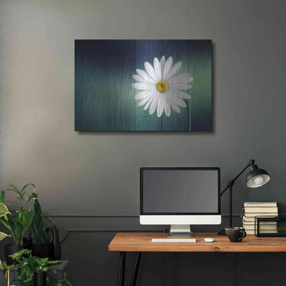 Luxe Metal Art 'Wood Series: A Daisy', Metal Wall Art,36x24