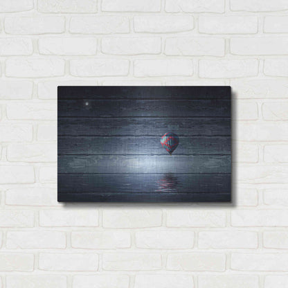 Luxe Metal Art 'Wood Series: One Air Balloon', Metal Wall Art,24x16