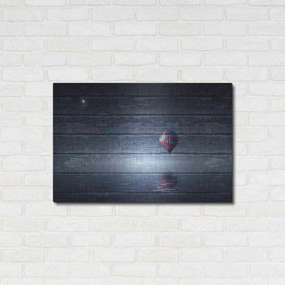 Luxe Metal Art 'Wood Series: One Air Balloon', Metal Wall Art,36x24