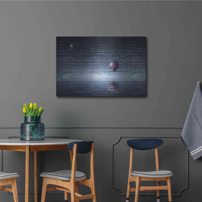 Luxe Metal Art 'Wood Series: One Air Balloon', Metal Wall Art,36x24