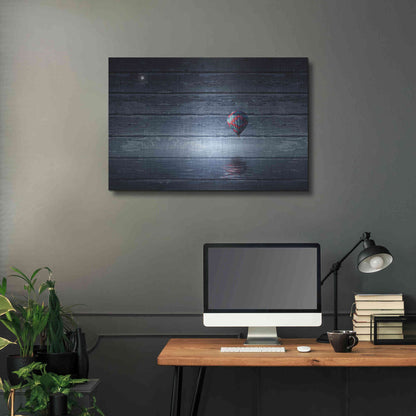 Luxe Metal Art 'Wood Series: One Air Balloon', Metal Wall Art,36x24