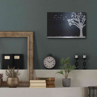 Luxe Metal Art 'Wood Series: Birds and Tree, Inverted Silhouettes', Metal Wall Art,16x12