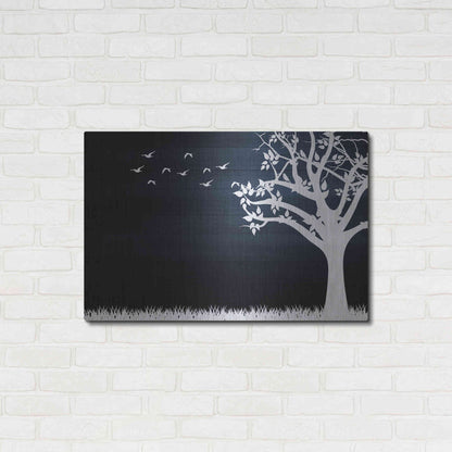 Luxe Metal Art 'Wood Series: Birds and Tree, Inverted Silhouettes', Metal Wall Art,36x24